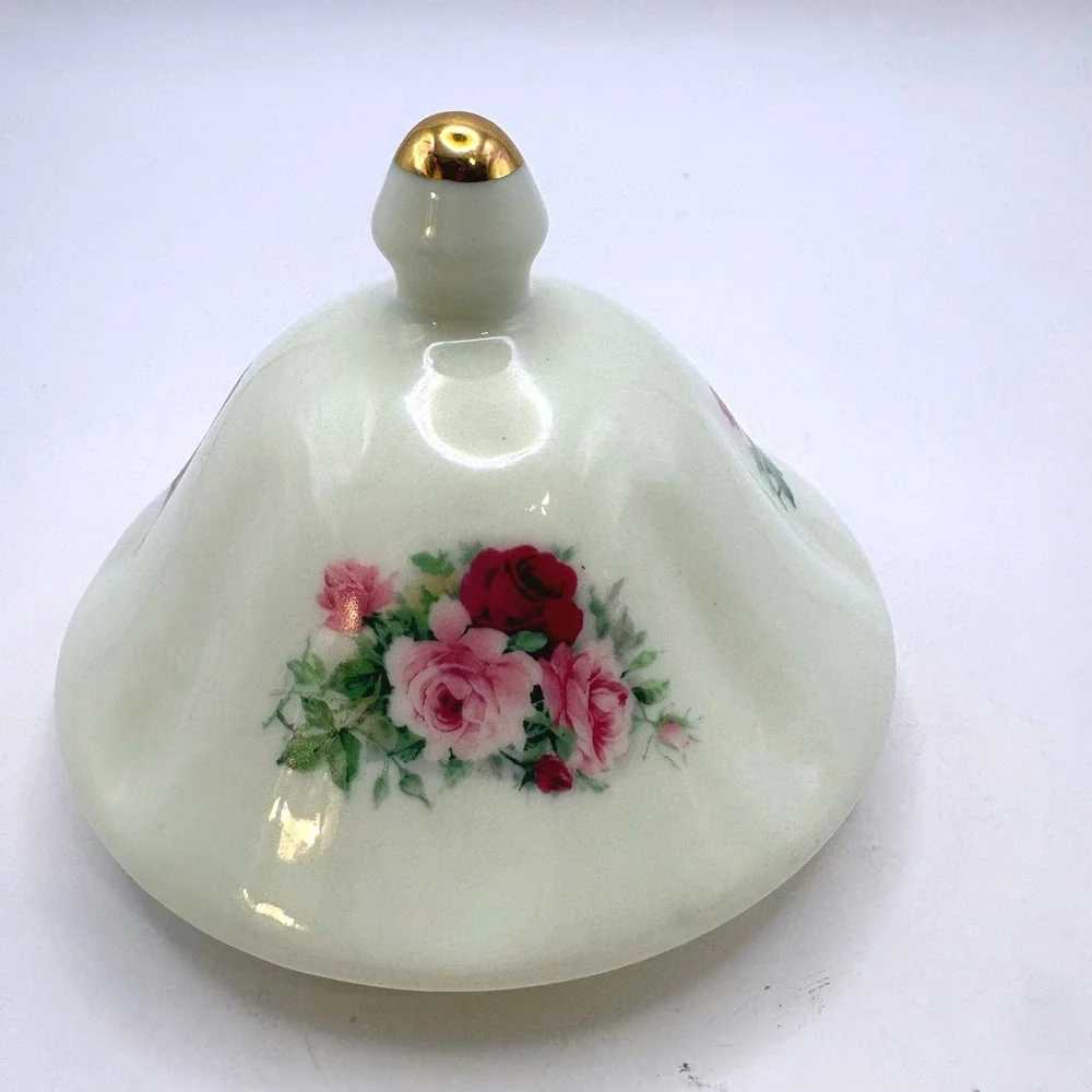 Baum Bros Formalities Victorian Rose Teapot Replacement Lid 4.25 Inch Gold Trim